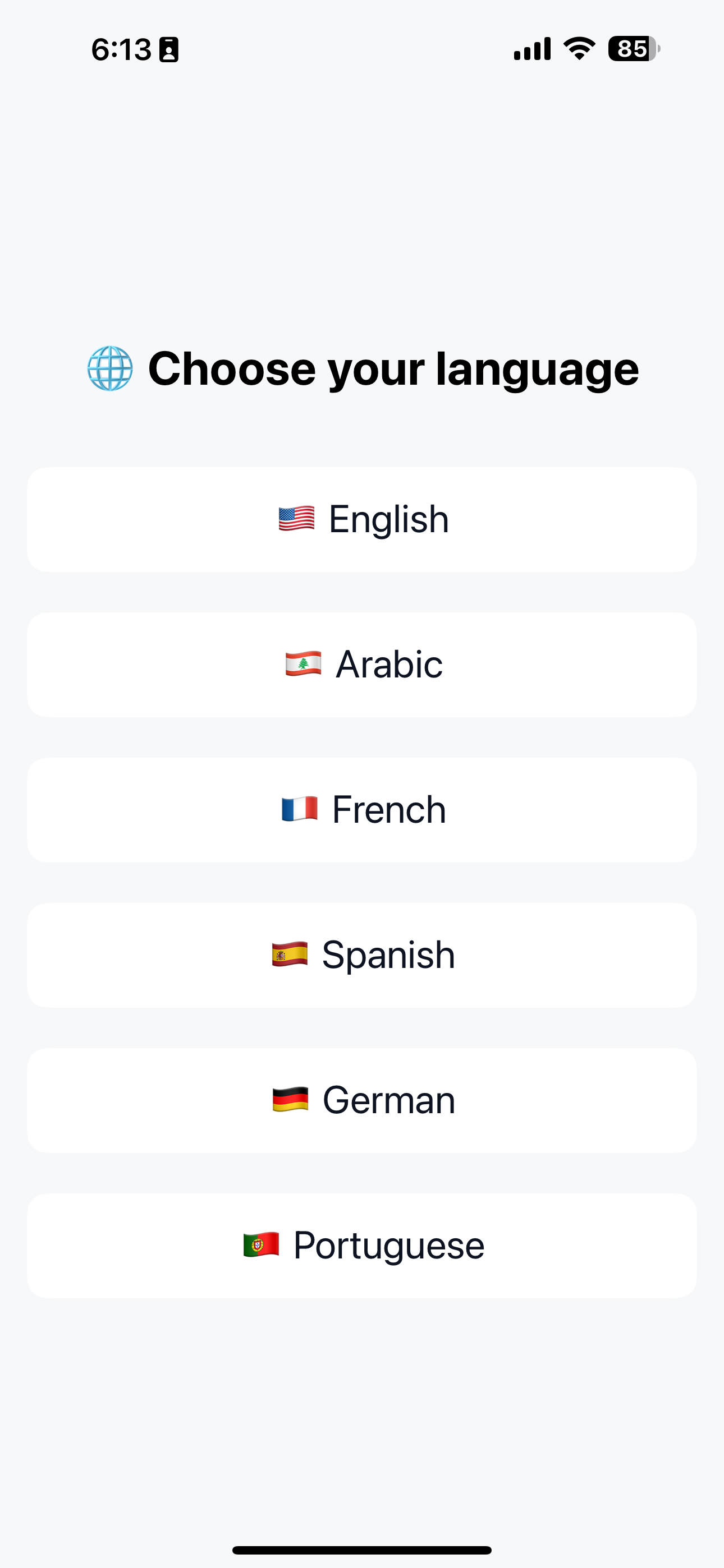 Lyricit language selection